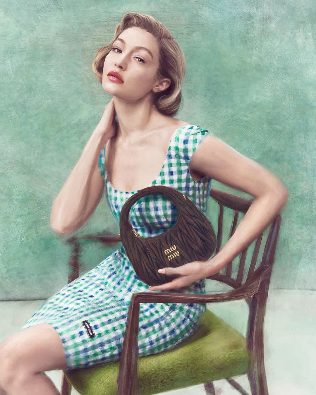 Jaunākā Miu Miu kampaņa ar Džidži Hadidu2
