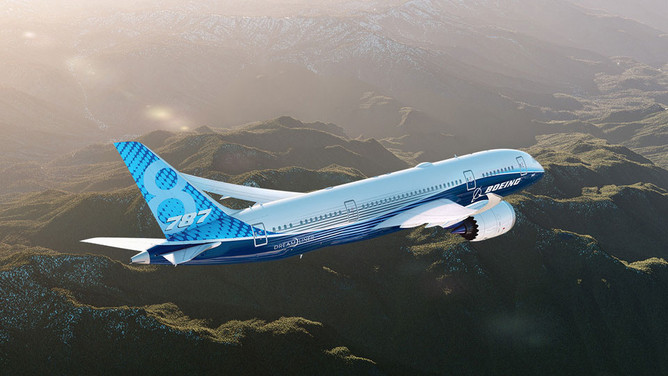 Boeing 787 Dreamliner Greznību simbols debesīs